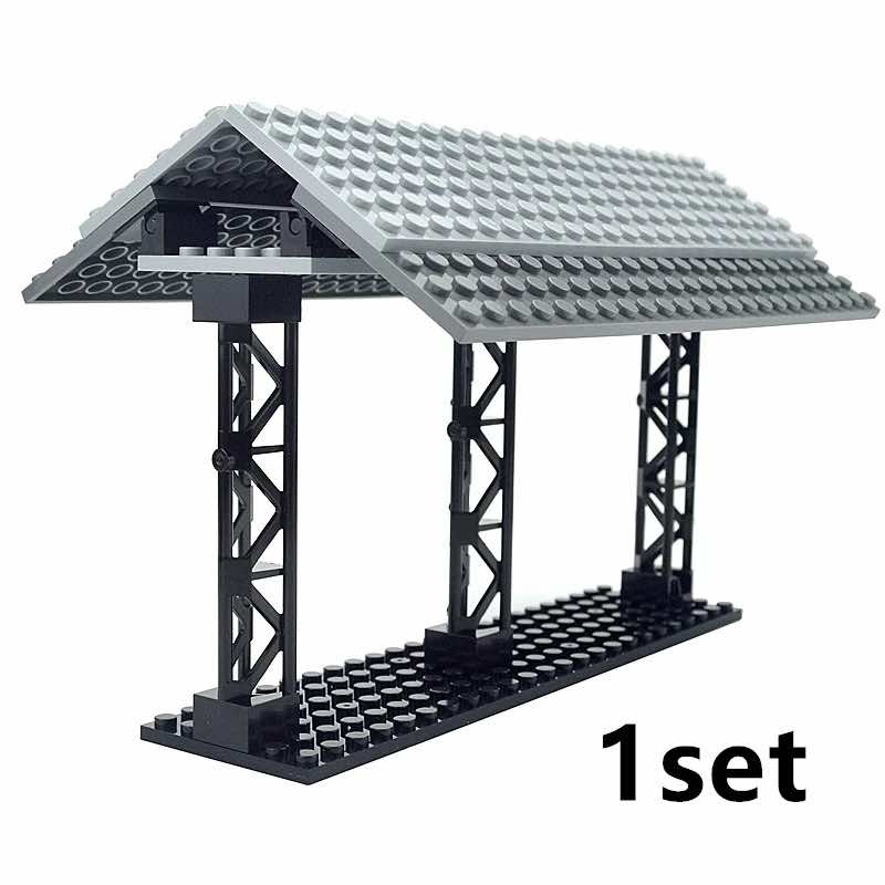 Voies de pont avec rocher pour ensembles de blocs de construction de train Lego Kit DIY - 20 ensembles !