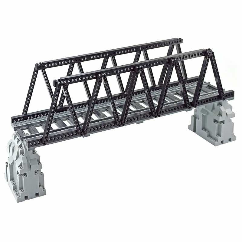 Bridge Tracks w/ Rock for Lego Kit Train Building Blocks Sets DIY - 20 Sets!