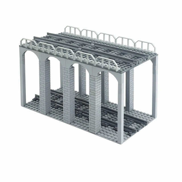 MOC City Train Track Walkway Buffer Stop for Lego Kit Building Blocks Sets DIY