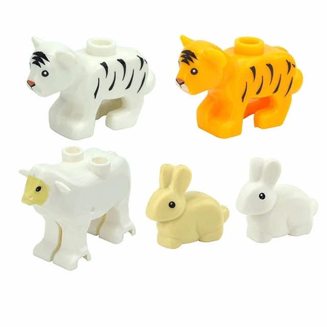 City Animals Zoo Dinosaur Shark Cat Dog Turtle for Sets Building Blocks Sets DIY