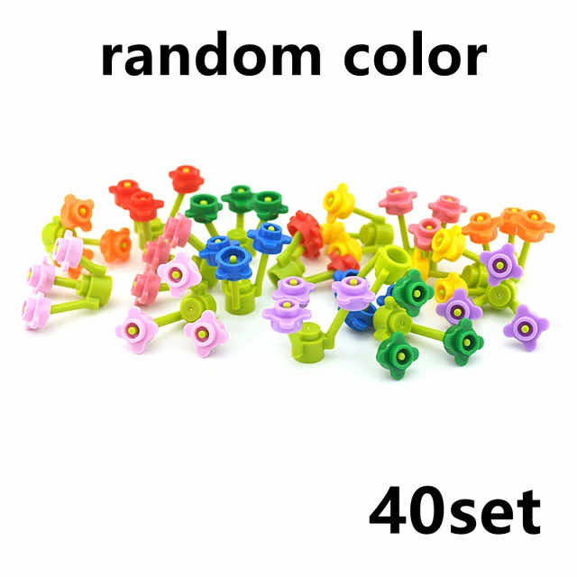 Plant Tree Leaf Flower Parts for Lego Sets 30176 3741 Building Blocks Sets DIY