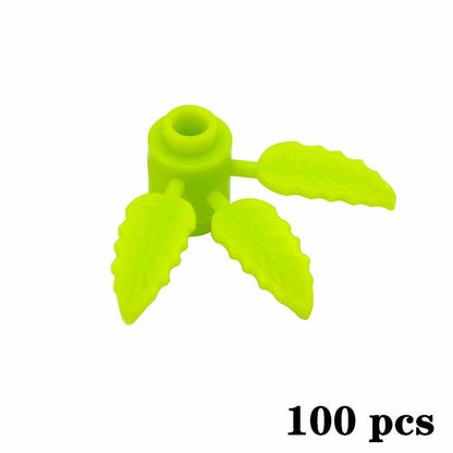 Plant Tree Leaf Flower Parts for Lego Sets 30176 3741 Building Blocks Sets DIY