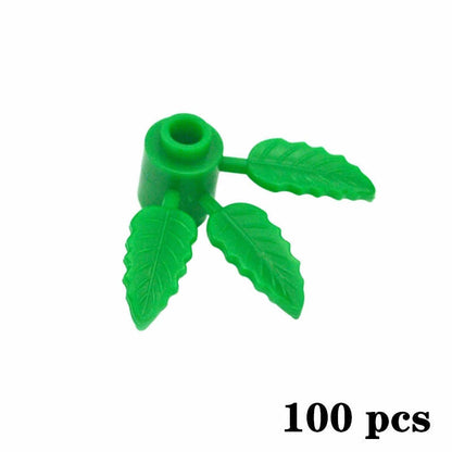 Plant Tree Leaf Flower Parts for Lego Sets 30176 3741 Building Blocks Sets DIY