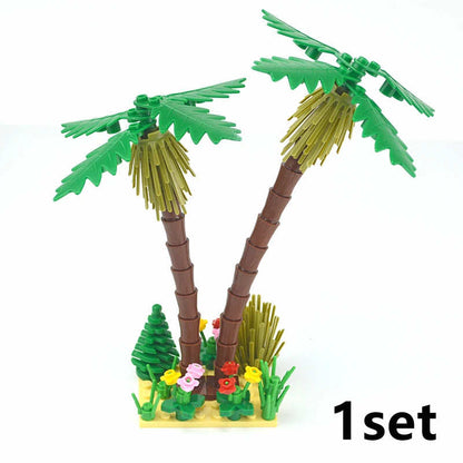 City Parts for LEGO Kits Tree Grass Flower River Base bricks Building Blocks DIY