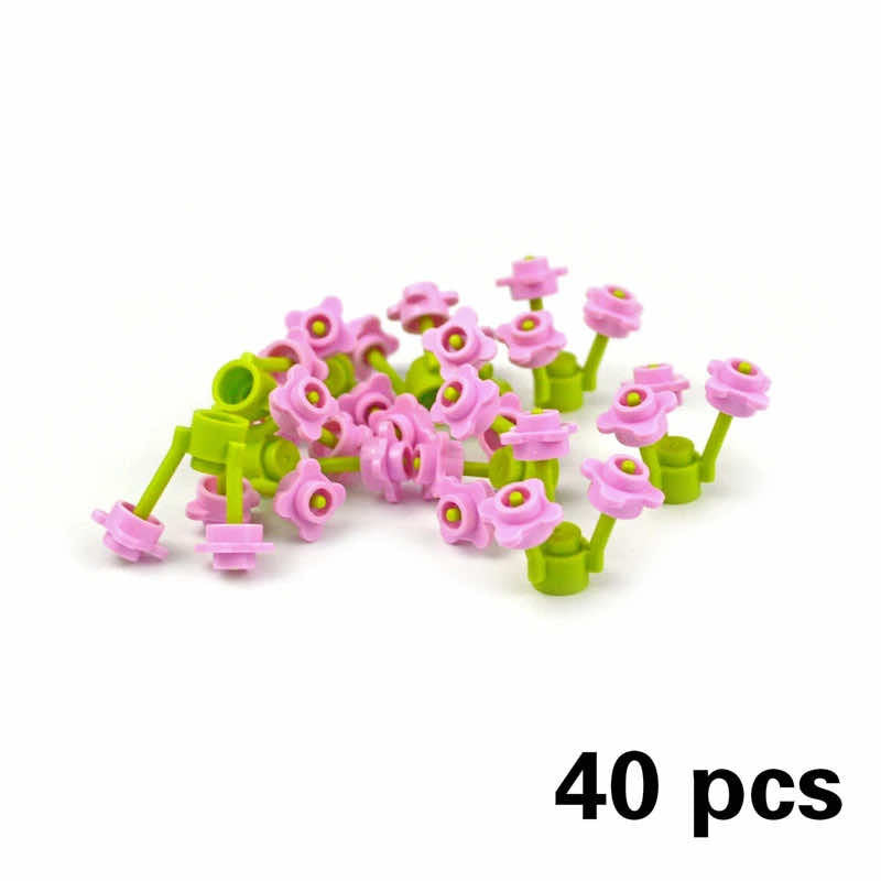 City Parts for LEGO Kits Tree Grass Flower River Base bricks Building Blocks DIY