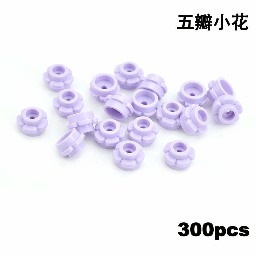 MOC 1x1 five Petal Flowers 24866 Grass Part for LEGO Kits bricks Building Blocks