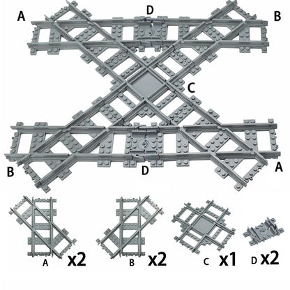 Uphill Track 7996 City Rail for Lego Kit Train Building Blocks Sets DIY