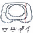 Track Straight Curved Crossing Rail for Lego Train Building Block DIY - 60 Sets! | The Drift Art Co. 13