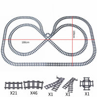 Track Straight Curved Crossing Rail for Lego Train Building Block DIY - 60 Sets! | The Drift Art Co. 14