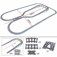 Track Straight Curved Crossing Rail for Lego Train Building Block DIY - 60 Sets! | The Drift Art Co. 17