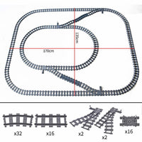 Track Straight Curved Crossing Rail for Lego Train Building Block DIY - 60 Sets! | The Drift Art Co. 23