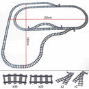 Track Straight Curved Crossing Rail for Lego Train Building Block DIY - 60 Sets! | The Drift Art Co. 26
