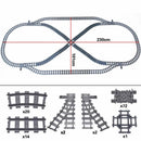 Track Straight Curved Crossing Rail for Lego Train Building Block DIY - 60 Sets! | The Drift Art Co. 27