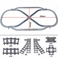 Track Straight Curved Crossing Rail for Lego Train Building Block DIY - 60 Sets! | The Drift Art Co. 27