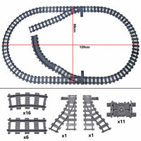 Track Straight Curved Crossing Rail for Lego Train Building Block DIY - 60 Sets! | The Drift Art Co. 28