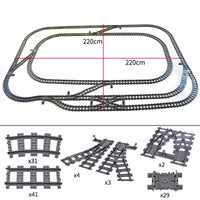 Track Straight Curved Crossing Rail for Lego Train Building Block DIY - 60 Sets! | The Drift Art Co. 30