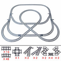 Track Straight Curved Crossing Rail for Lego Train Building Block DIY - 60 Sets! | The Drift Art Co. 37