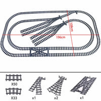 Track Straight Curved Crossing Rail for Lego Train Building Block DIY - 60 Sets! | The Drift Art Co. 50