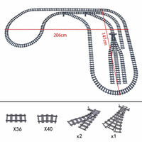 Track Straight Curved Crossing Rail for Lego Train Building Block DIY - 60 Sets! | The Drift Art Co. 51