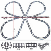 Track Straight Curved Crossing Rail for Lego Train Building Block DIY - 60 Sets! | The Drift Art Co. 56