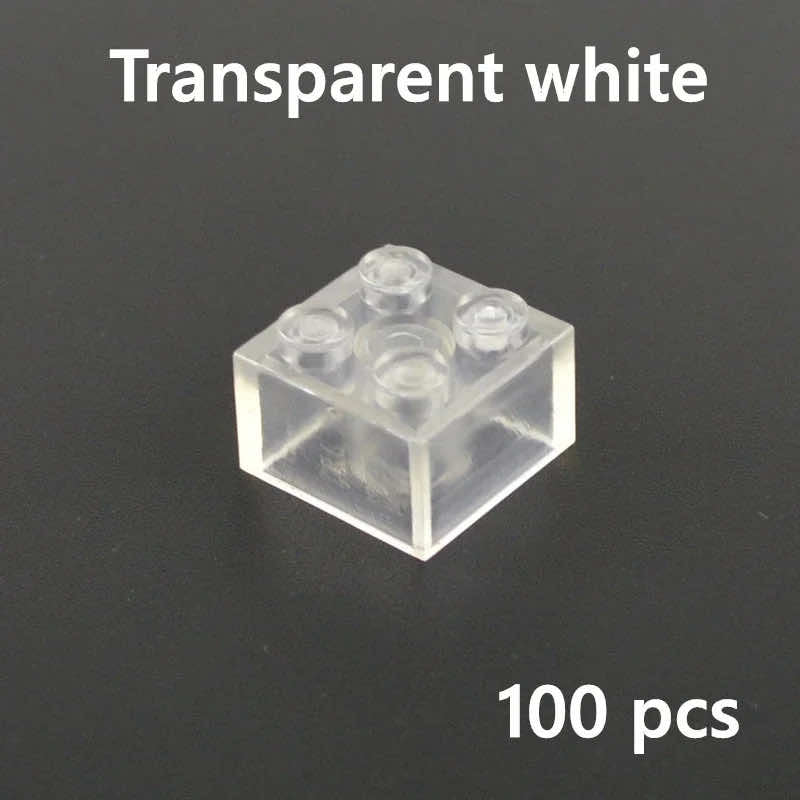 Transparent Blue & White Thick Brick Educational Building Blocks Bricks Toy DIY | The Drift Art Co. 12