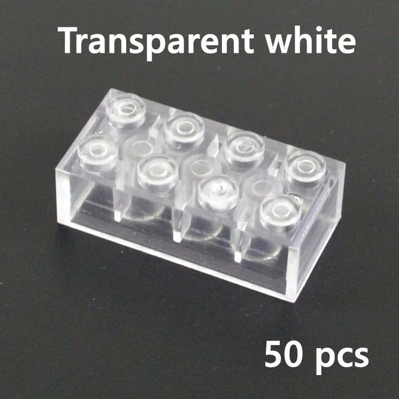 Transparent Blue & White Thick Brick Educational Building Blocks Bricks Toy DIY