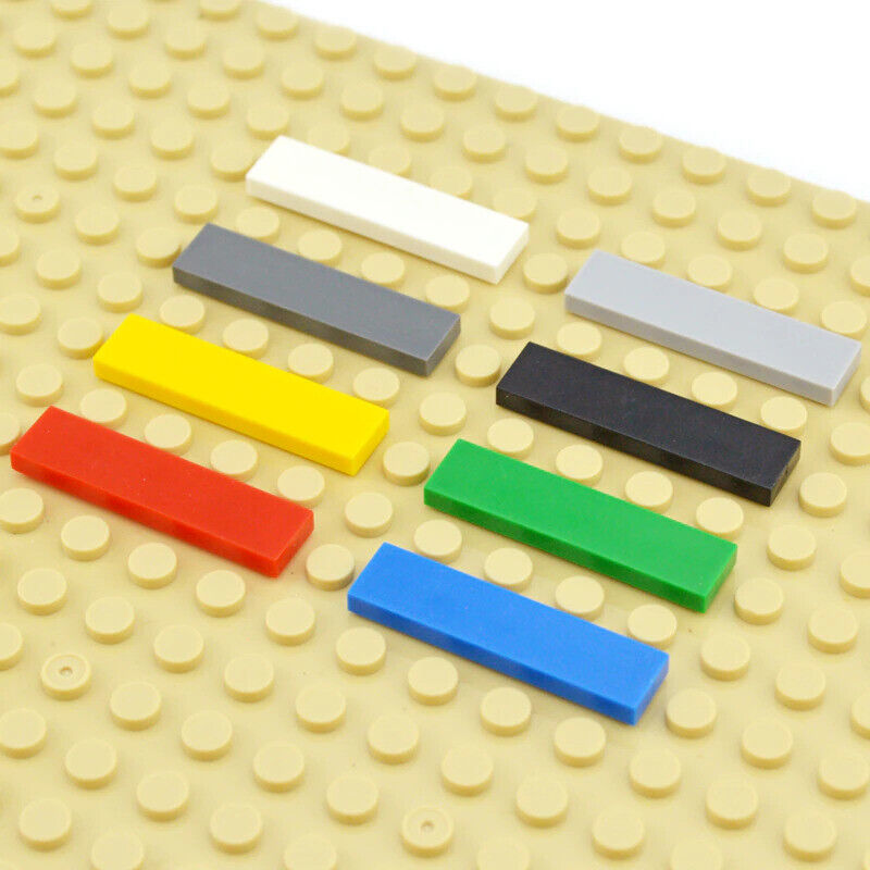 100pcs Ceramic Flat Tile 1x4 2431 Building Blocks Bricks Toy DIY - Many colors -  - The Drift Art Co.