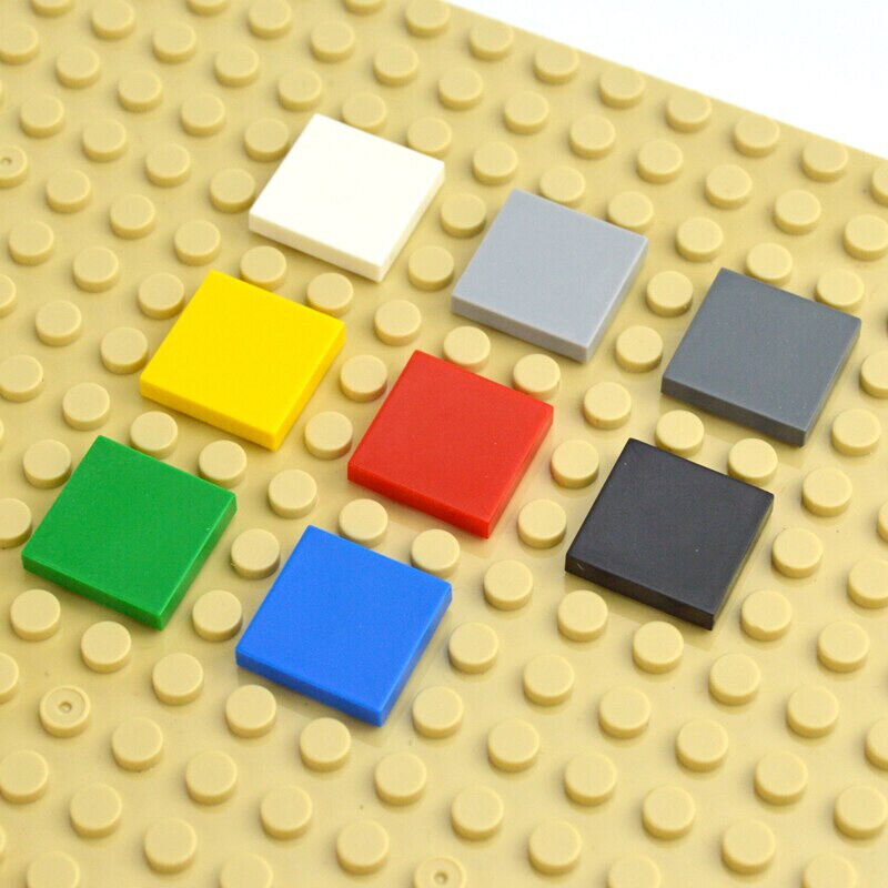100pcs Ceramic Flat Tile 2x2 3068 Building Blocks Bricks Toy DIY - Many colors -  - The Drift Art Co.