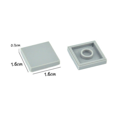 100pcs Ceramic Flat Tile 2x2 3068 Building Blocks Bricks Toy DIY - Many colors -  - The Drift Art Co.