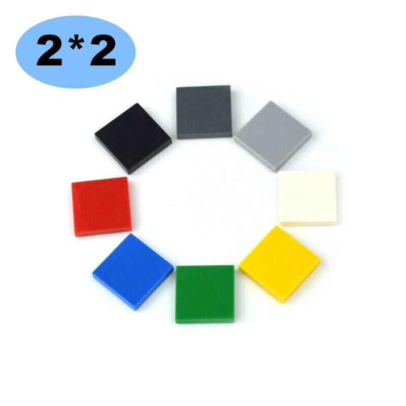 100pcs Ceramic Flat Tile 2x2 3068 Building Blocks Bricks Toy DIY - Many colors -  - The Drift Art Co.