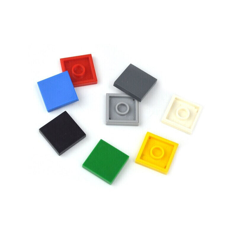 100pcs Ceramic Flat Tile 2x2 3068 Building Blocks Bricks Toy DIY - Many colors -  - The Drift Art Co.