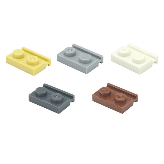 100 pièces Rail de porte Rainure spéciale 1x2 32028 Blocs de construction Briques - Couleurs variées