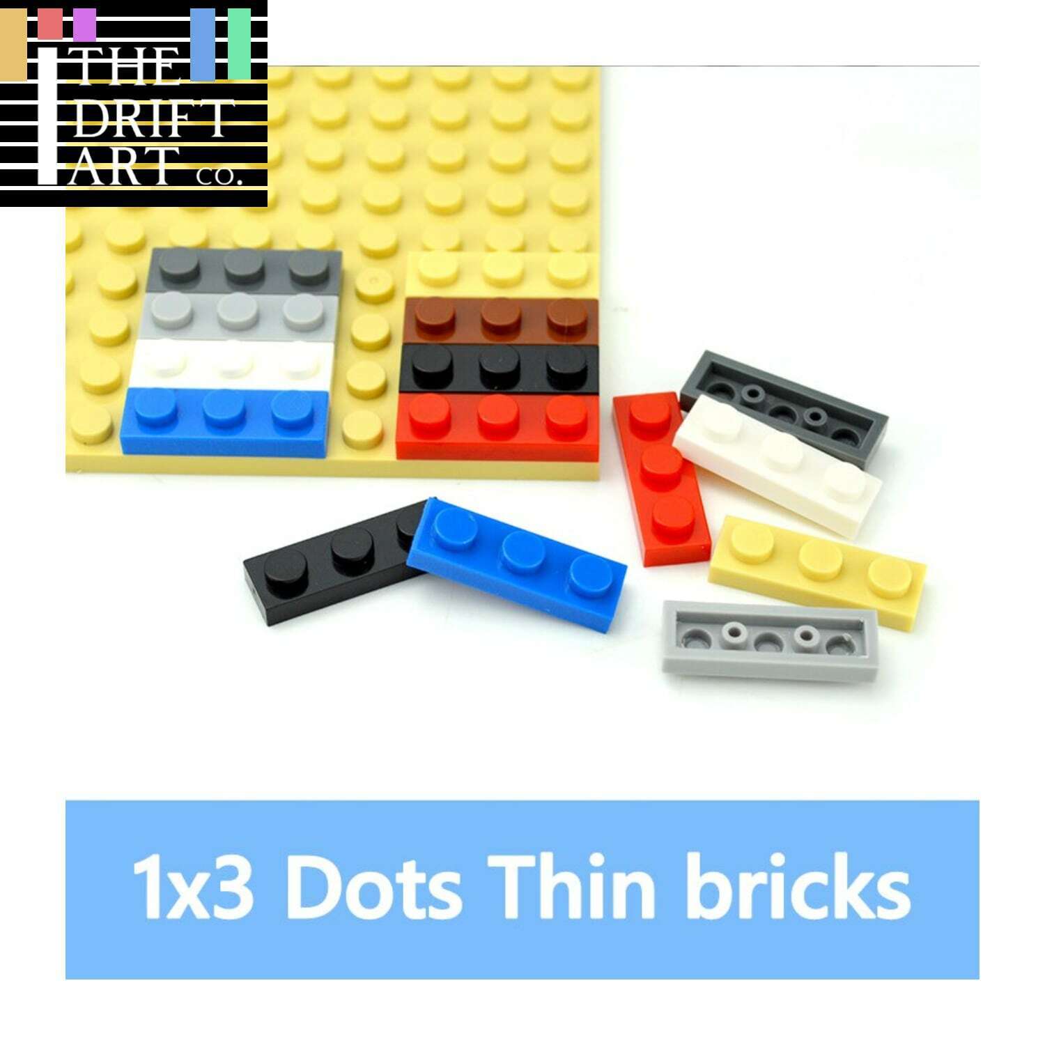 100pcs Thin Style 1x3 3623 Education Building Blocks Bricks DIY - Various Colors - Minifigure -  - The Drift Art Co.
