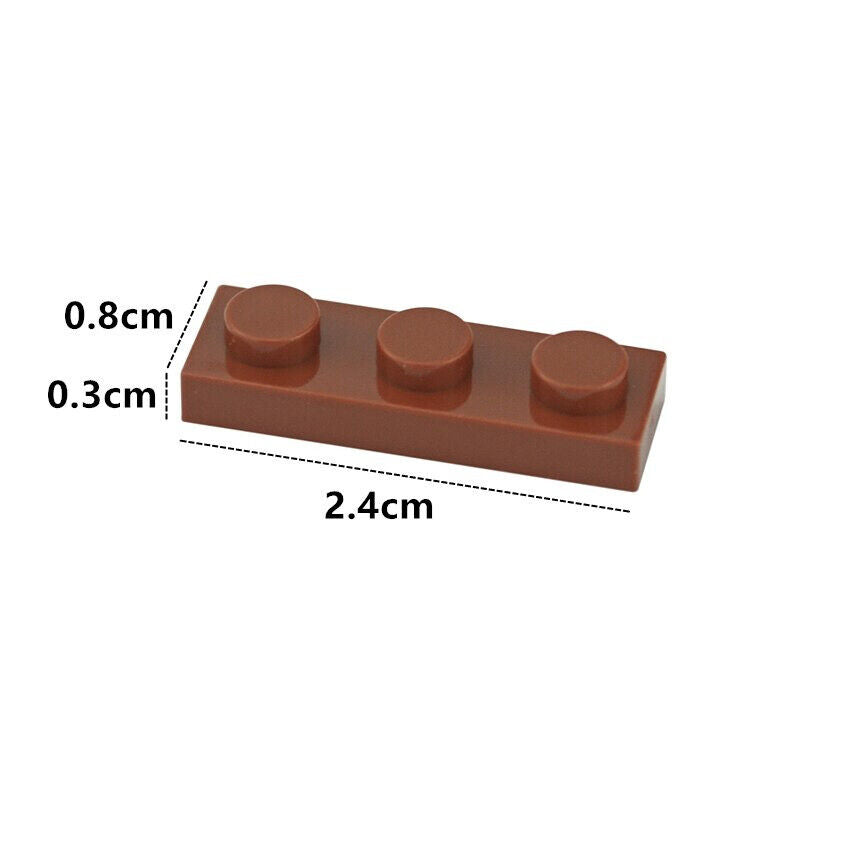 100pcs Thin Style 1x3 3623 Education Building Blocks Bricks DIY - Various Colors -  - The Drift Art Co.