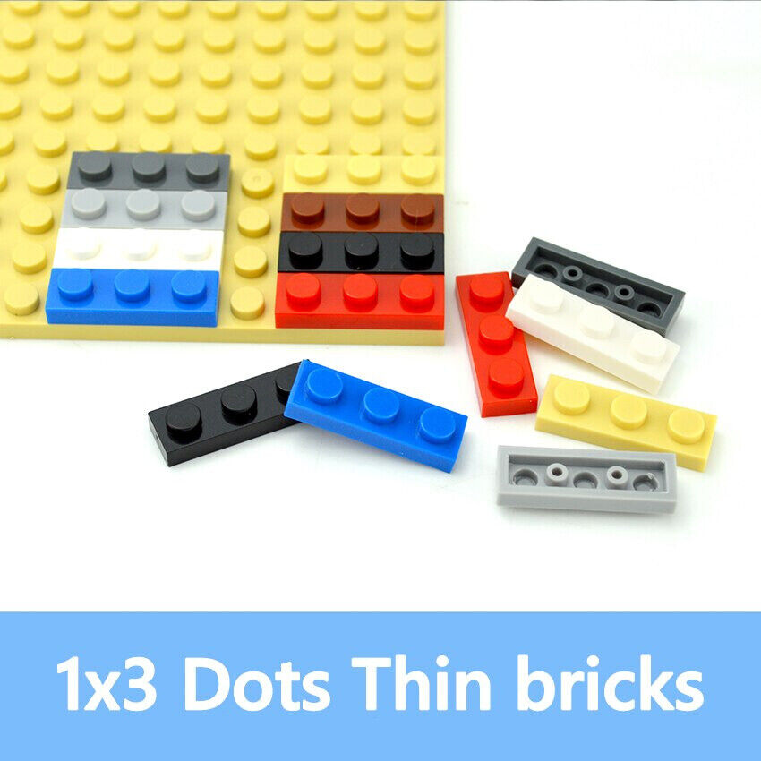 100pcs Thin Style 1x3 3623 Education Building Blocks Bricks DIY - Various Colors -  - The Drift Art Co.