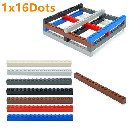 10pcs Classic Style 1x16 2465 Building Blocks Thick Bricks  - Various Colors -  - The Drift Art Co.