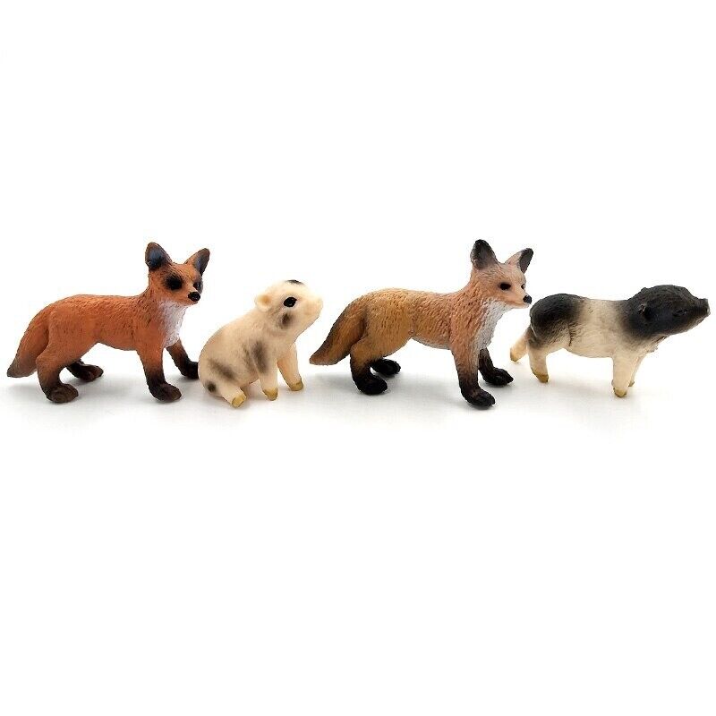 1pc Simulation Mini Fox Pig Porket Farm Animal Miniature Art Toy Figure Doll -  - The Drift Art Co.