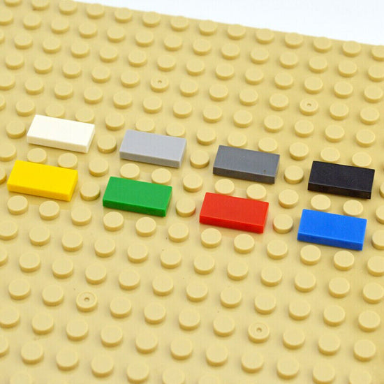 Lot de 200 carreaux plats et lisses en céramique 1 x 2, blocs de construction, briques, jouets à faire soi-même - Plusieurs couleurs