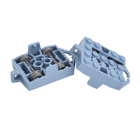 4pc Roller Coaster Rail Bow Slope w Shaft for Lego Kit Building Blocks Brick Set | The Drift Art Co. 4