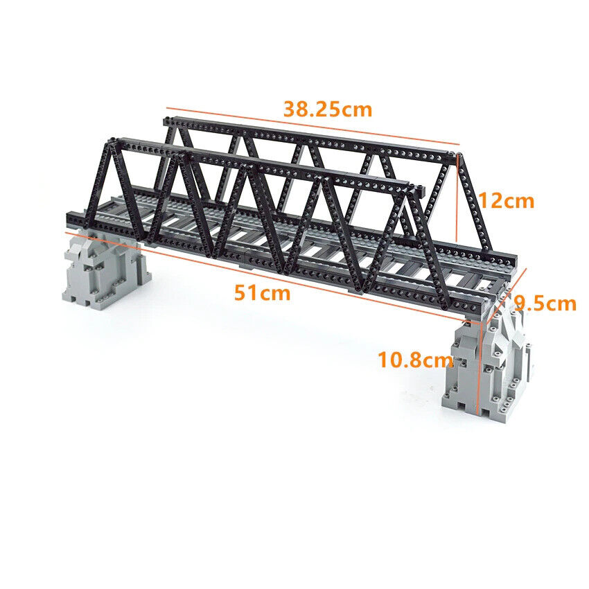 Bridge Tracks w/ Rock for Lego Kit Train Building Blocks Sets DIY - 20 Sets! - The Drift Art Co.