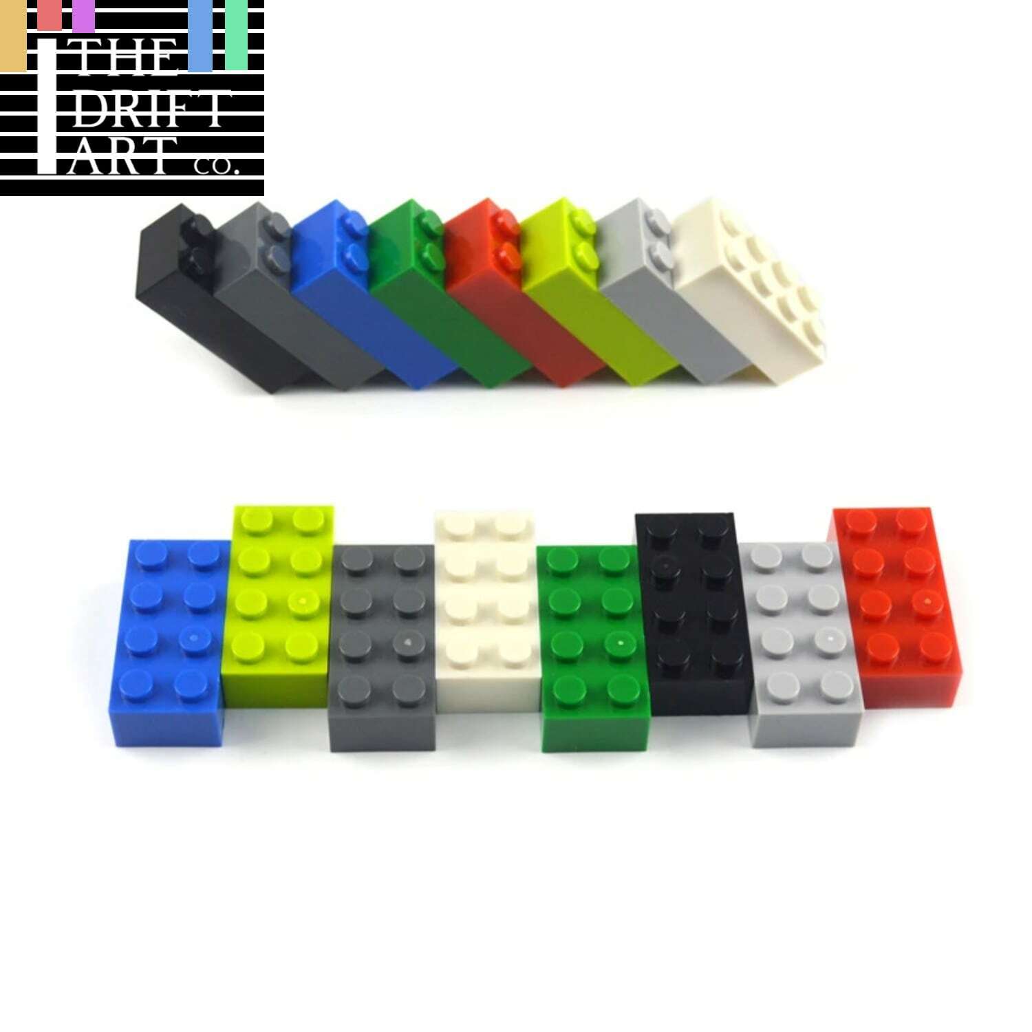 50pcs 2x4 Thick Brick Educational Building Blocks Bricks Toy DIY - 8 Colors!! | The Drift Art Co. 1