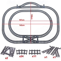 Track Straight Curved Crossing Rail for Lego Train Building Block DIY - 60 Sets! | The Drift Art Co. 2