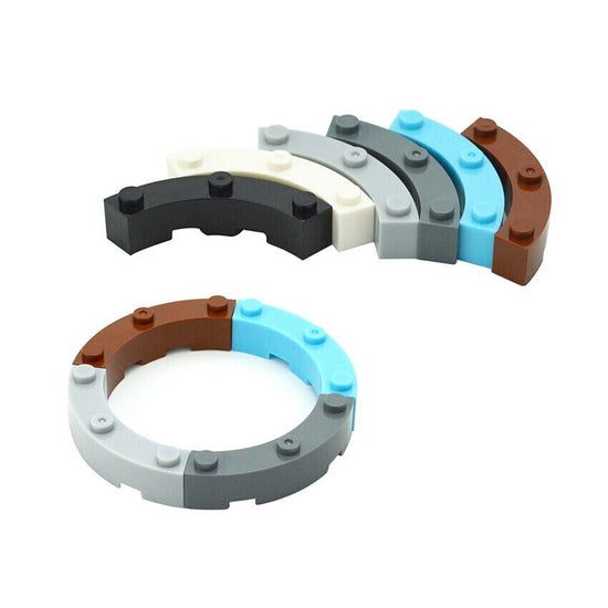 20 pièces de briques de construction à coins arrondis avec 3 goujons 4x4 48092 - Différentes couleurs