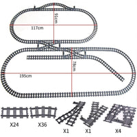 Track Straight Curved Crossing Rail for Lego Train Building Block DIY - 60 Sets! | The Drift Art Co. 5