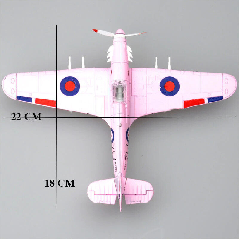 1pcs 1/48 Diecast War-II Hurricane Fighter Aircraft Plane Assembly Kit Model Toy - The Drift Art Co.