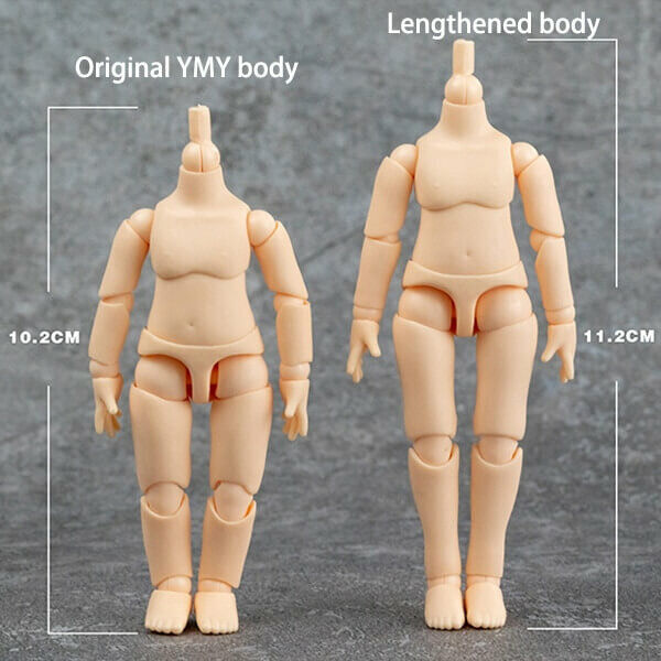 Body - 11cm YMY body suitable For 1:12 GSC Head BJD OB Obitsu 11 Ymy Toy Doll - The Drift Art Co.