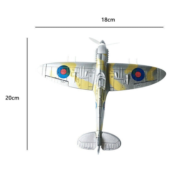 1pc 1/48 Scale World War Britain Spitfire Aircraft Plane Assembly Kit Model Toy