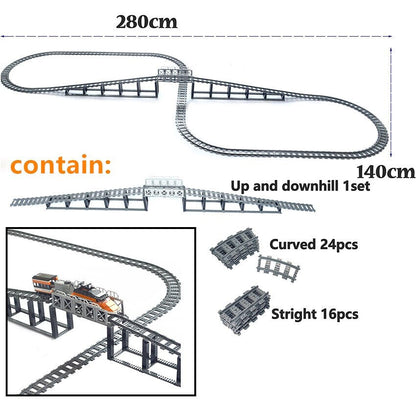 Bridge Tracks w/ Rock for Lego Kit Train Building Blocks Sets DIY - 20 Sets! - The Drift Art Co.