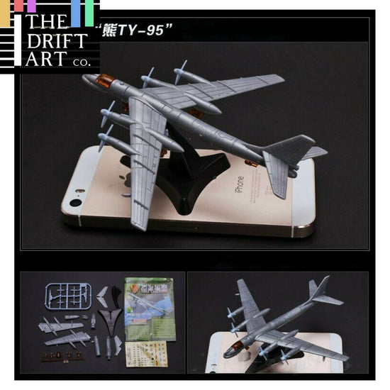 1:167 Scale TU-95 Bomber TY-95 4D Aircraft Plane Assembly Kit Model Art Toy