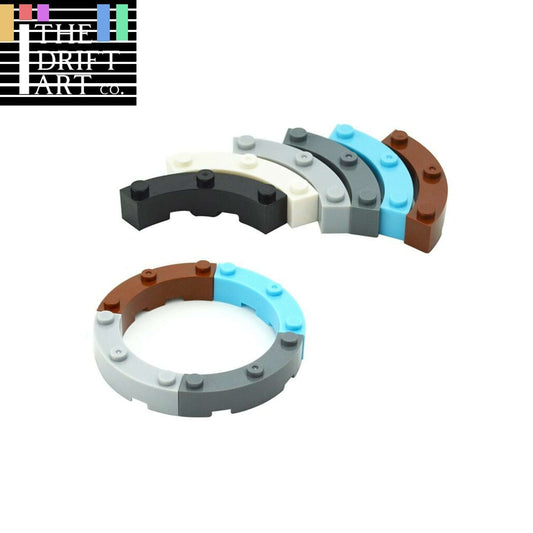 20pcs Round Corner w/ 3 Studs 4x4 48092 Building Blocks Bricks  - Various Colors - The Drift Art Co.